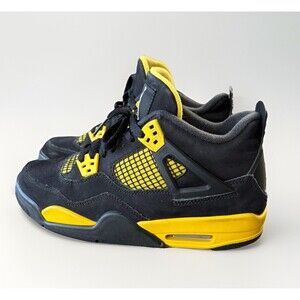 Nike Air Jordan 4 Retro Thunder Tour Yellow Youth GS SZ 7Y 408452-017